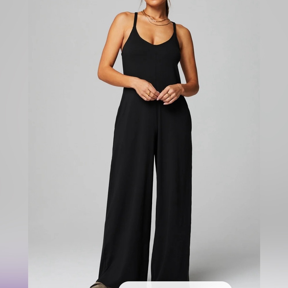 Fabletics Cloud Jersey Wide Leg Onesie